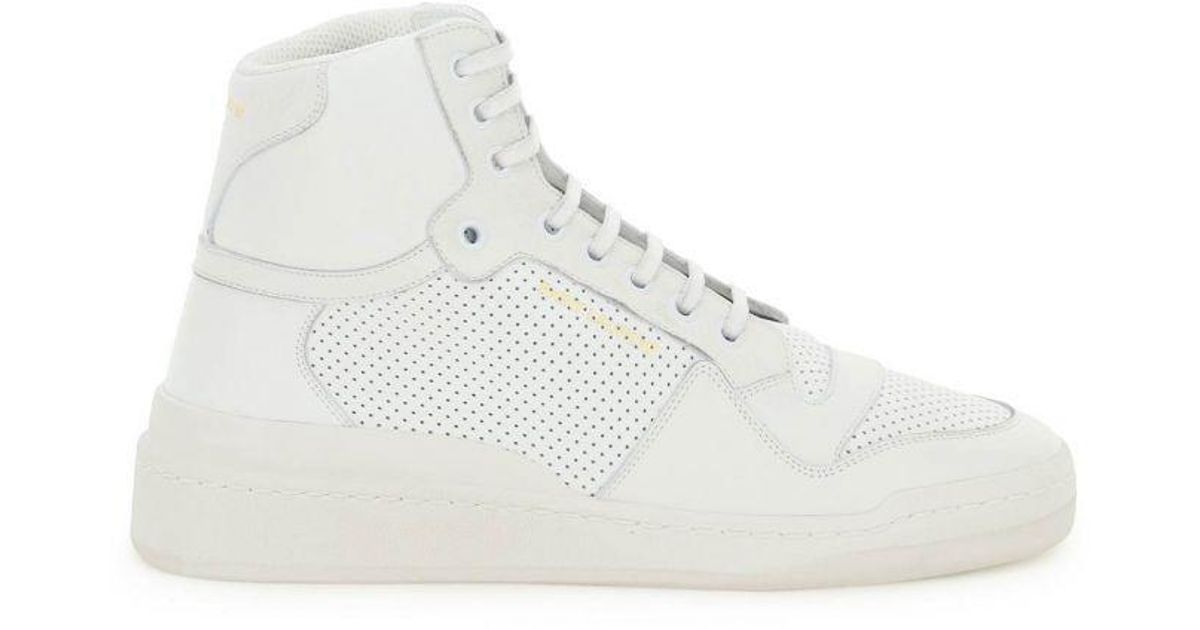 Saint Laurent Leather Sl24 Sneakers in White - Save 21% | Lyst