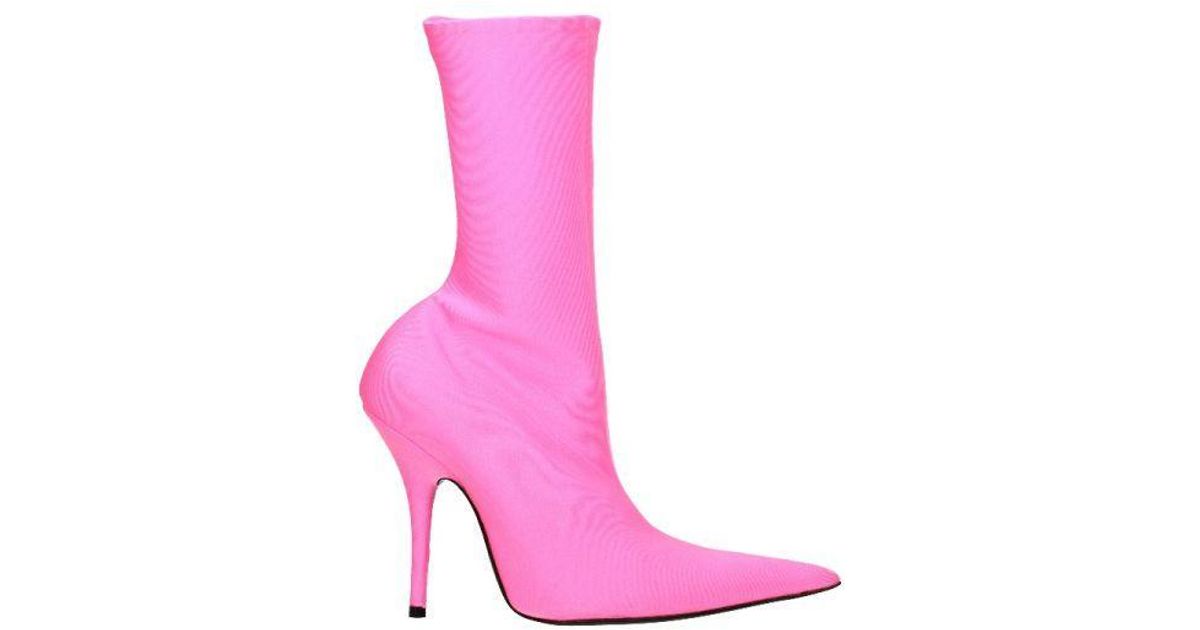 balenciaga boots pink