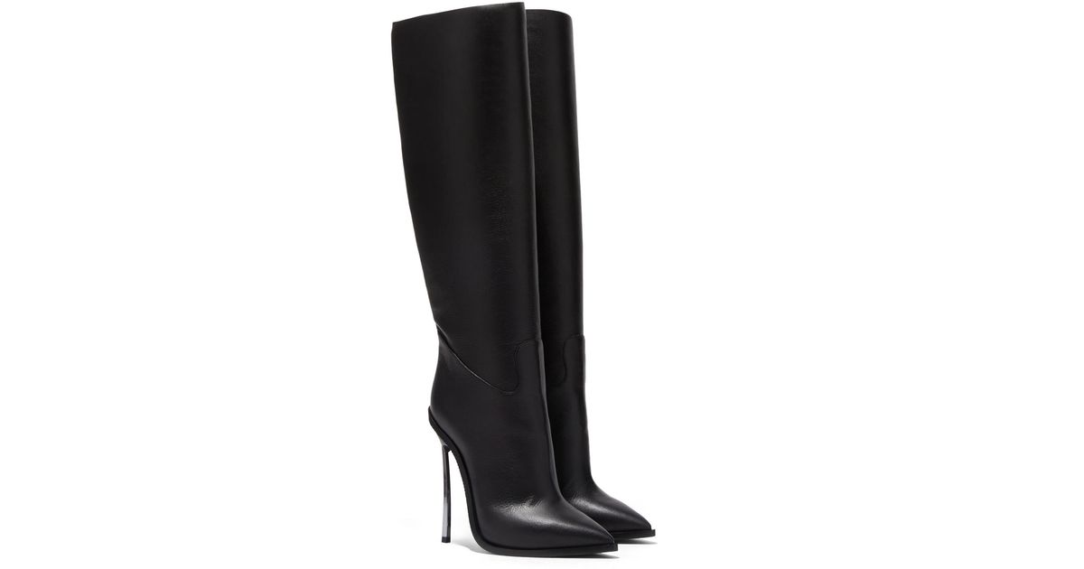 Casadei Maxi Blade, High Boots, Black, Calfskin Nappa Leather | Lyst