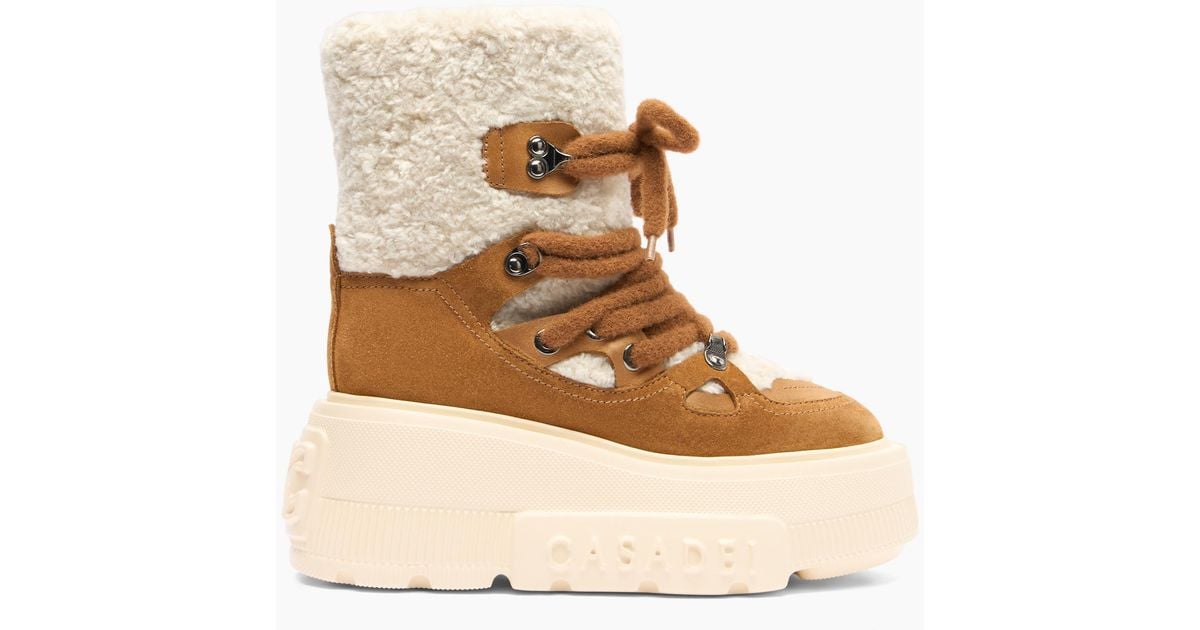 Casadei Skipass Nexus Mountain Boots in Natural Lyst