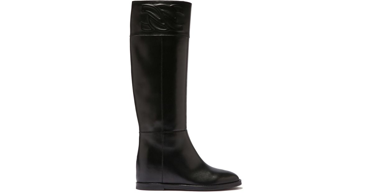 Casadei C-chain, High Boots, Black, Calf Leather | Lyst Canada