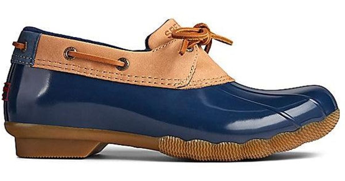 Sperry Top-Sider Saltwater 1-eye Leather Duck Boot Sts85456 in Blue | Lyst