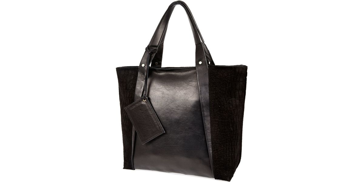 River Island Black Leather Large Shopper Handbag - Lyst