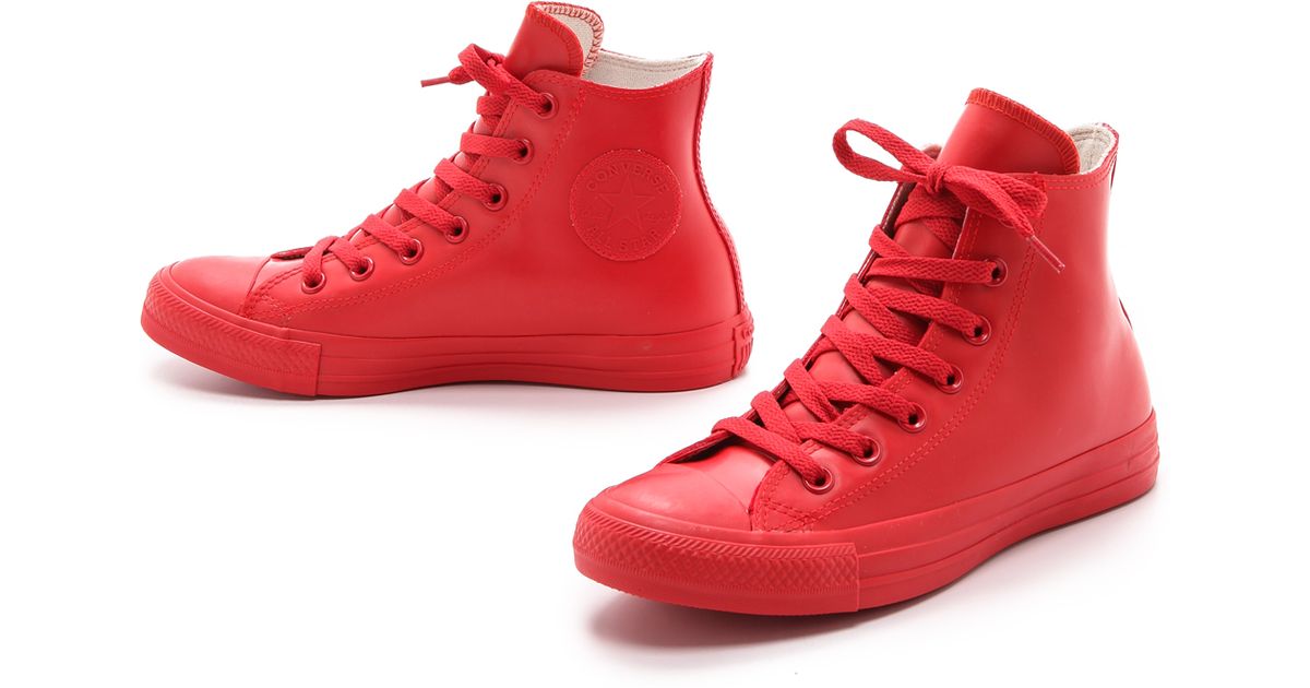 red rubber converse high tops