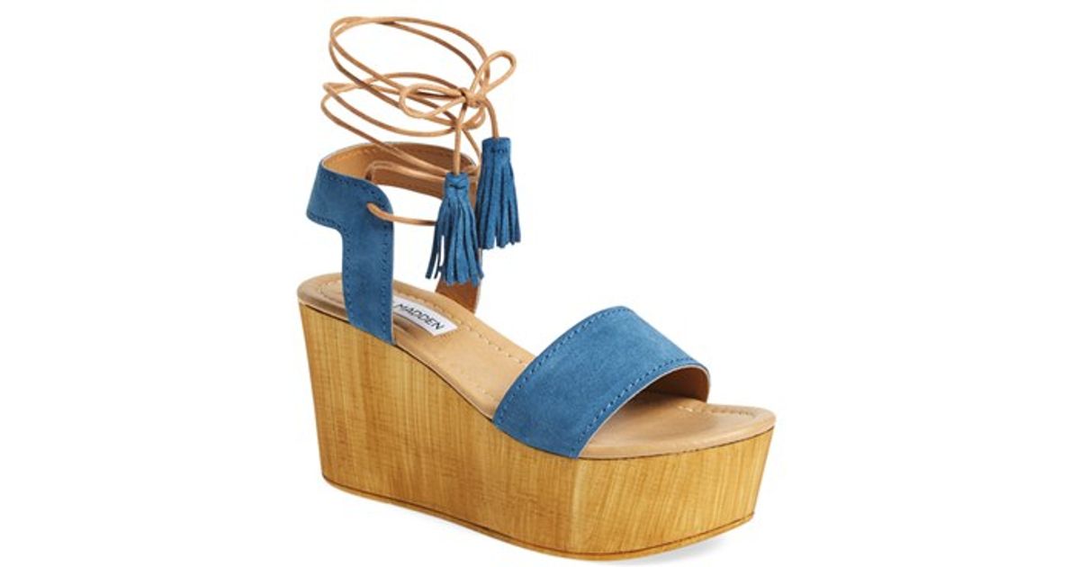 steve madden lace up wedges