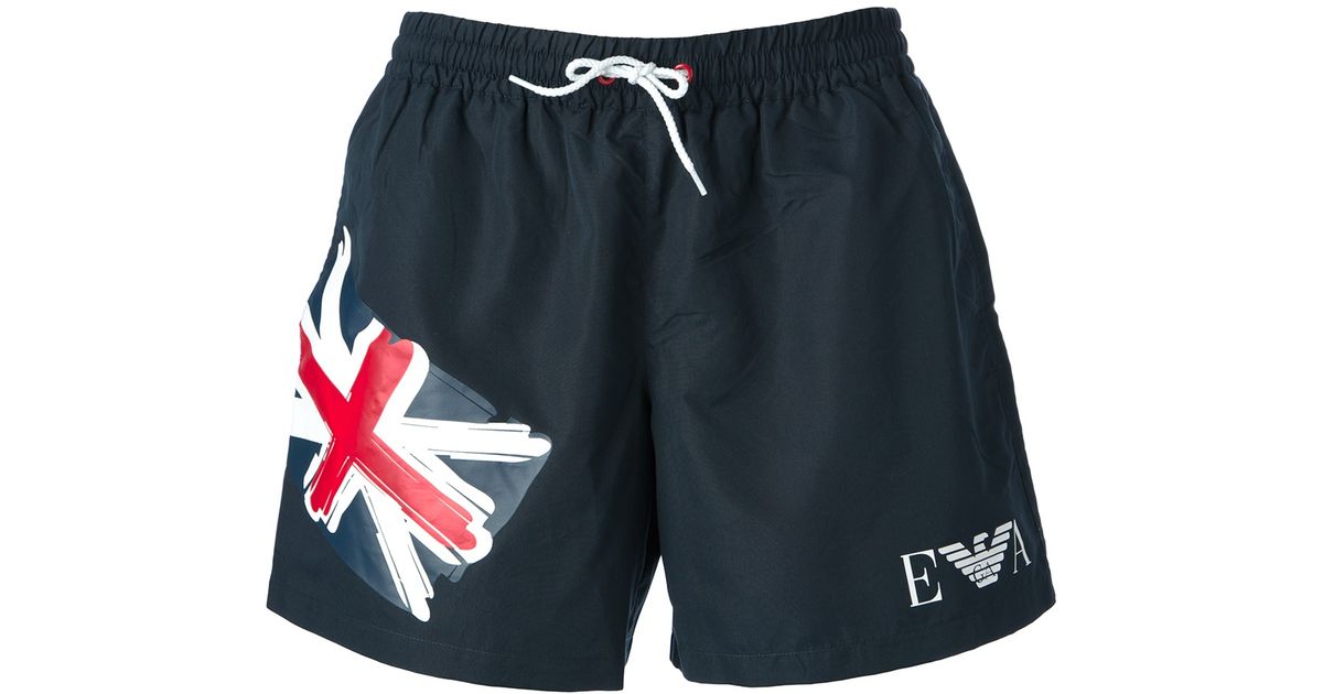 union jack swim shorts