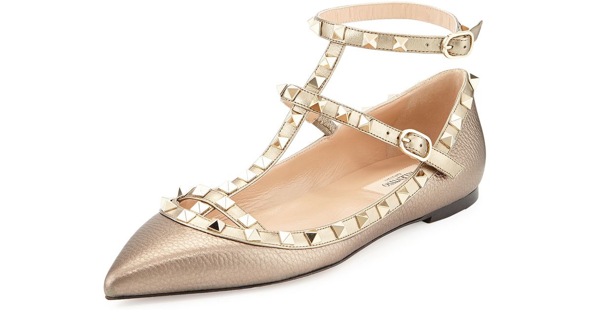 valentino rockstud caged flats