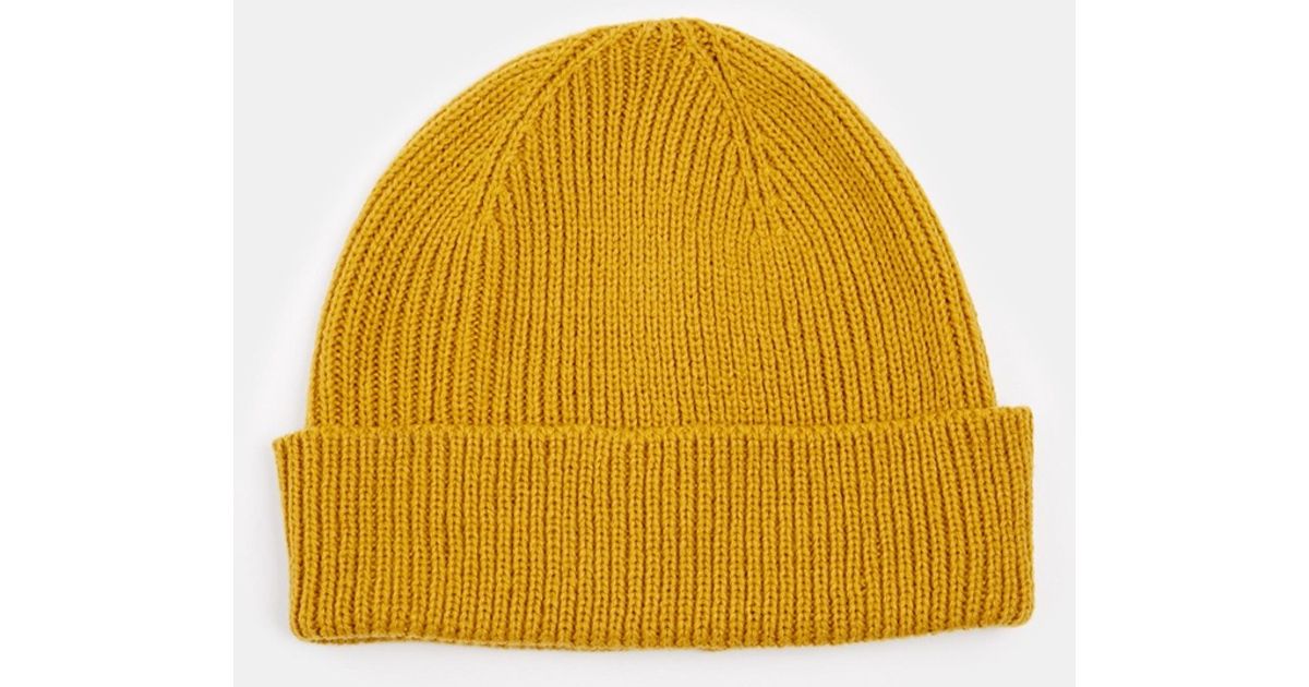 mustard yellow fisherman beanie
