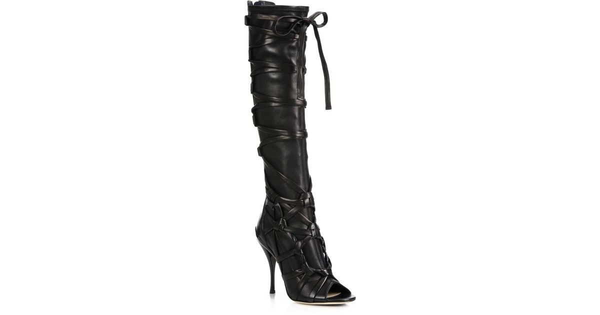 jimmy choo open toe booties