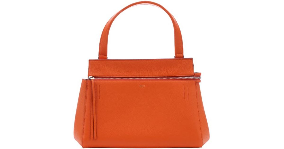 celine orange leather backpack  