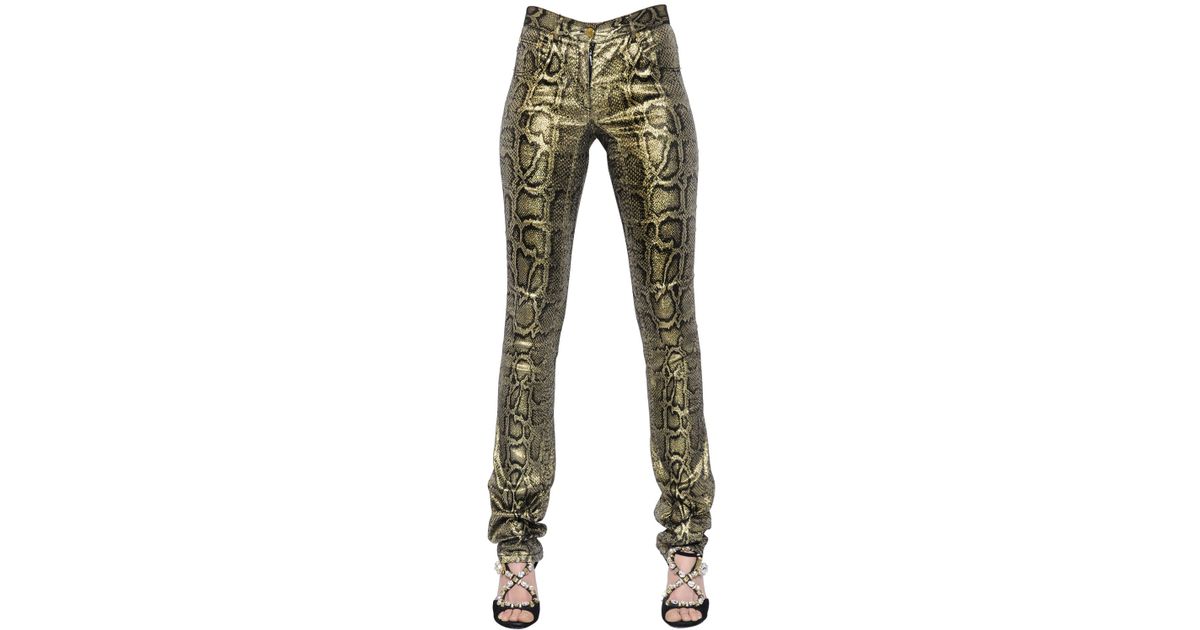 gold lurex pants