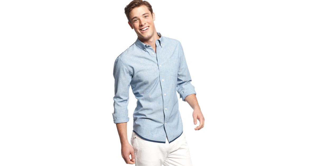 tommy hilfiger chambray shirt