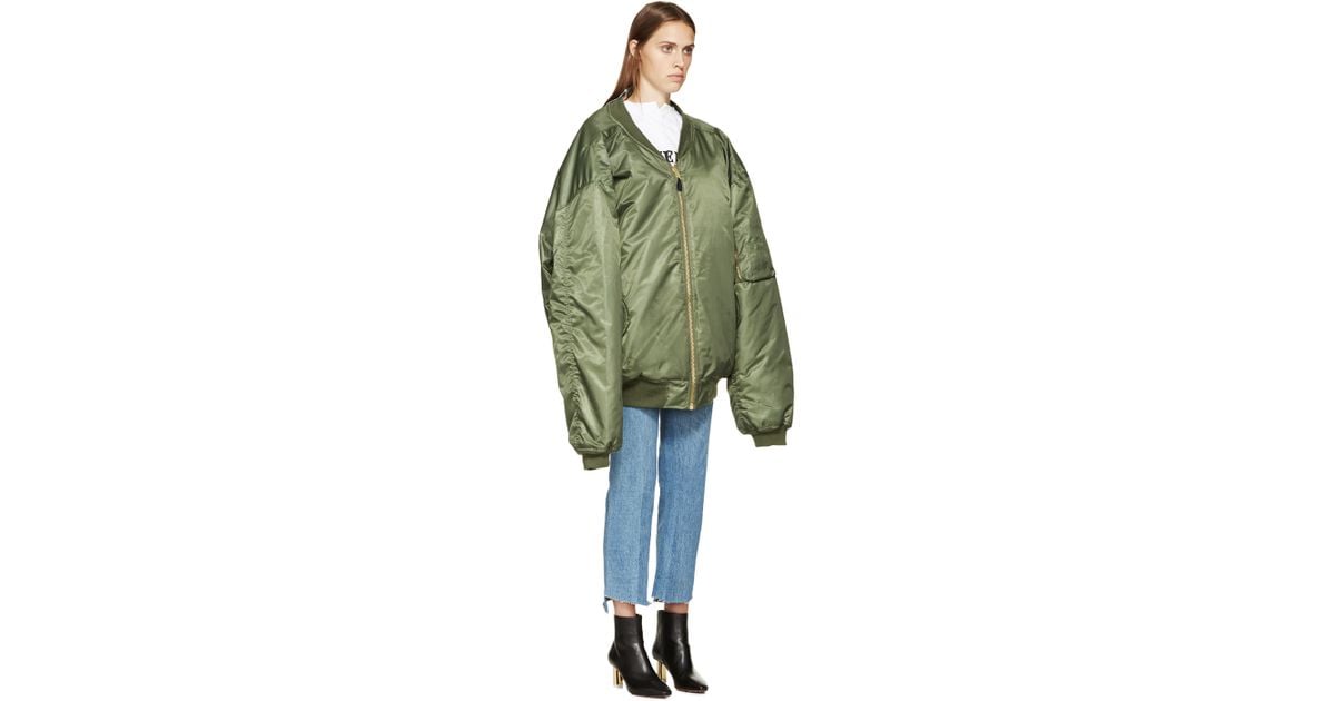 oversized green jacket