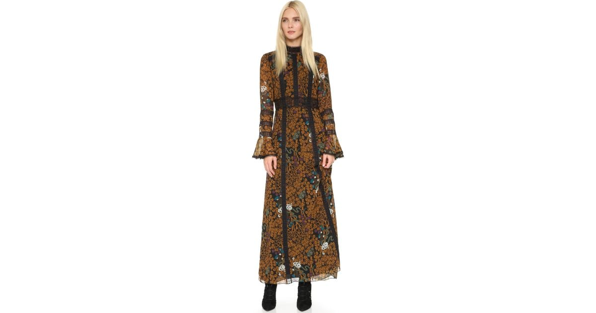 Anna sui silver maxi dress sale