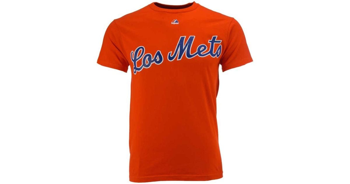 Majestic New York Mets Shirt Boys Small Orange New India