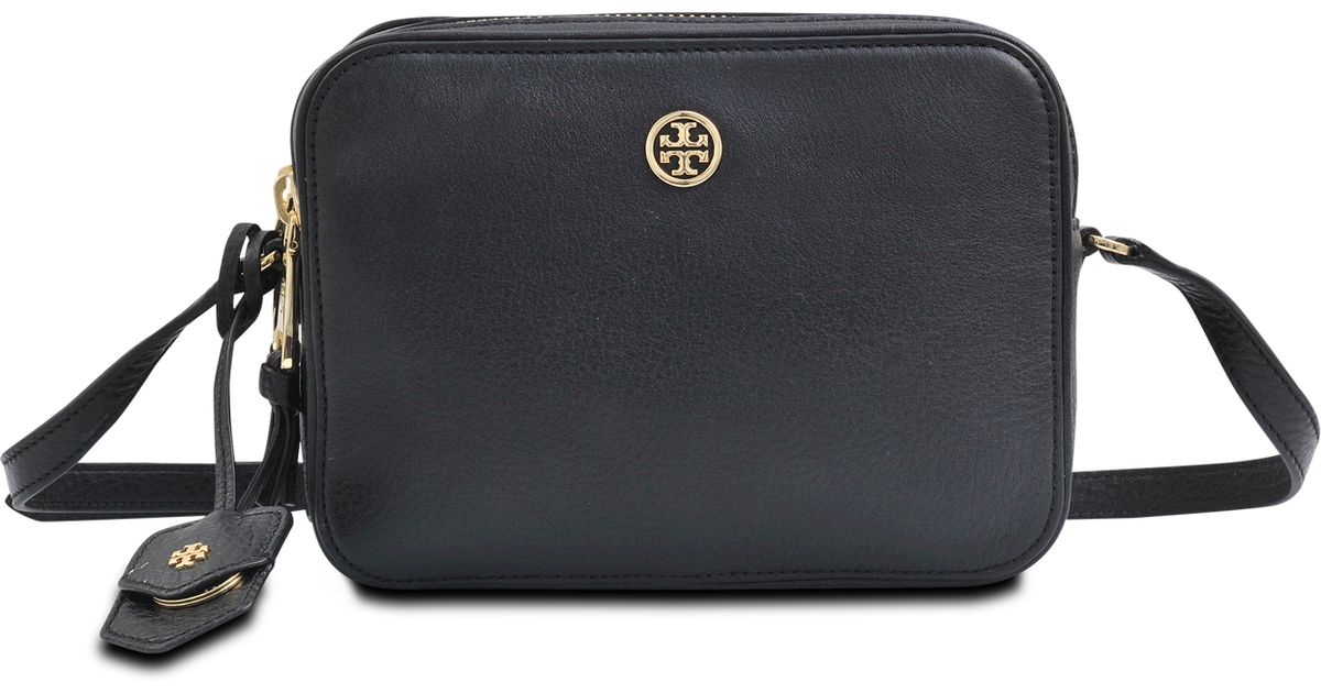 Tory Burch Double Zip Robinson Camera Bag in Black - Lyst