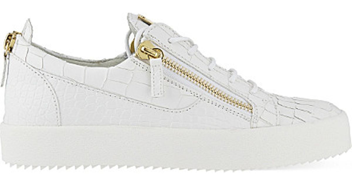 zanotti crocodile white