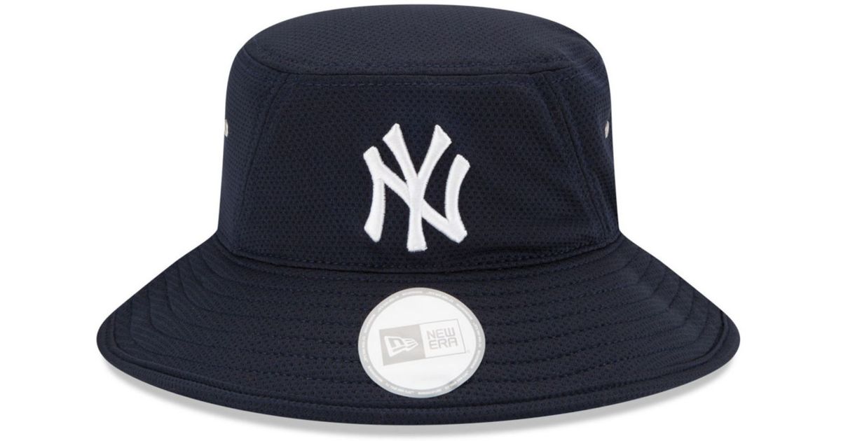KTZ Synthetic New York Yankees Team Redux Bucket Hat in Navy (Blue) for