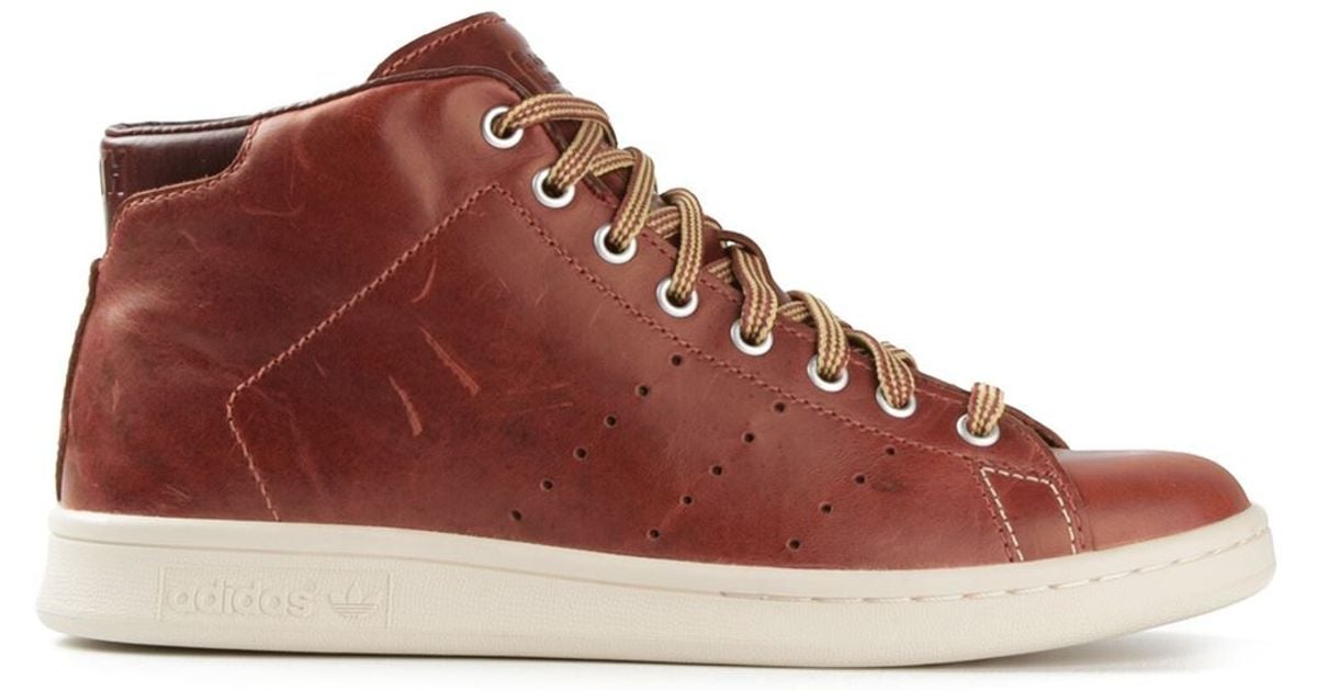 adidas Stan Smith Mid Trainers in Brown for Men | Lyst