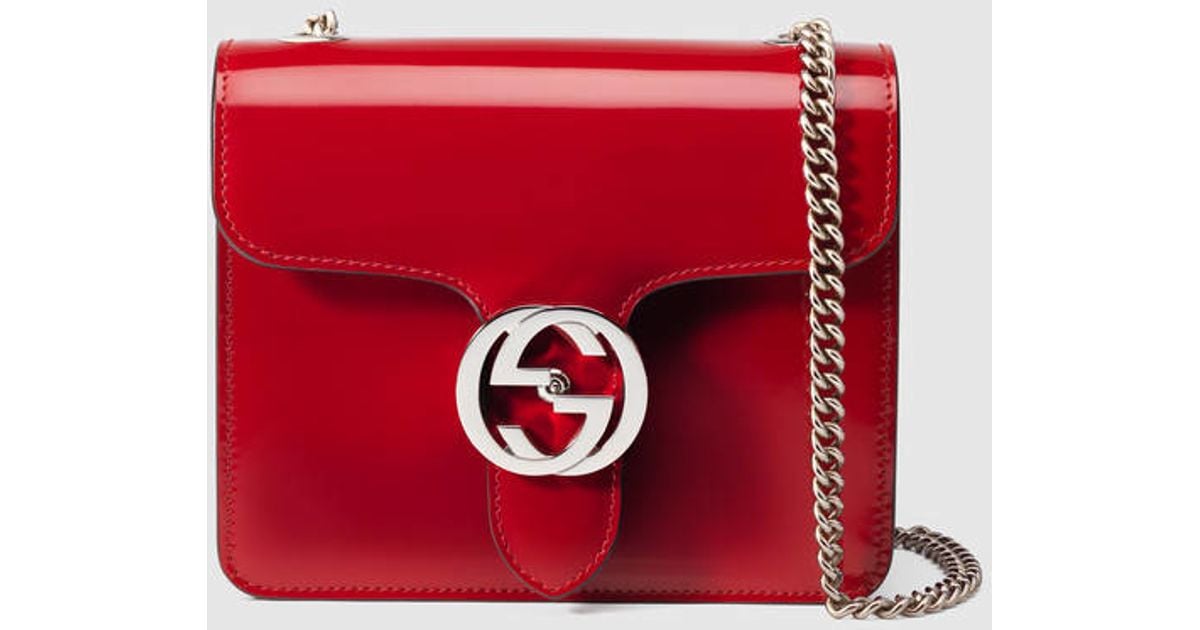 gucci red leather bag