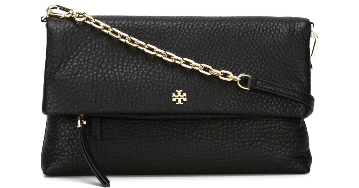 Lyst Tory Burch Fold Over Crossbody Bag In Black