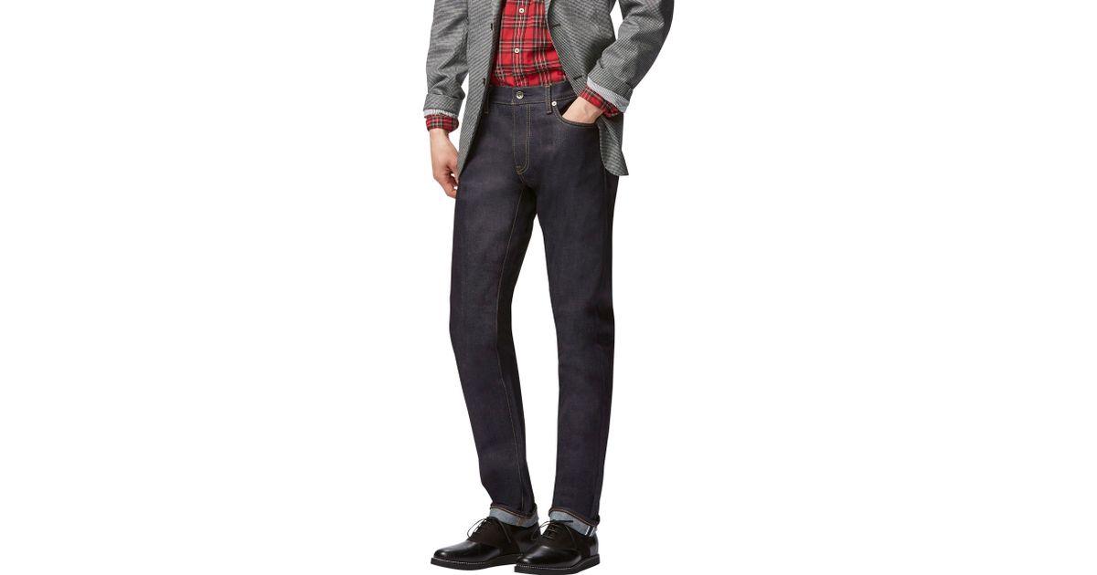 stretch selvedge slim fit jeans uniqlo