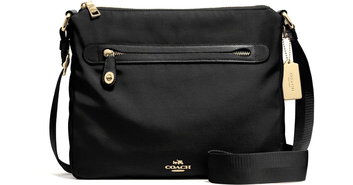 COACH Nylon Crossbody Bag in Black - Lyst