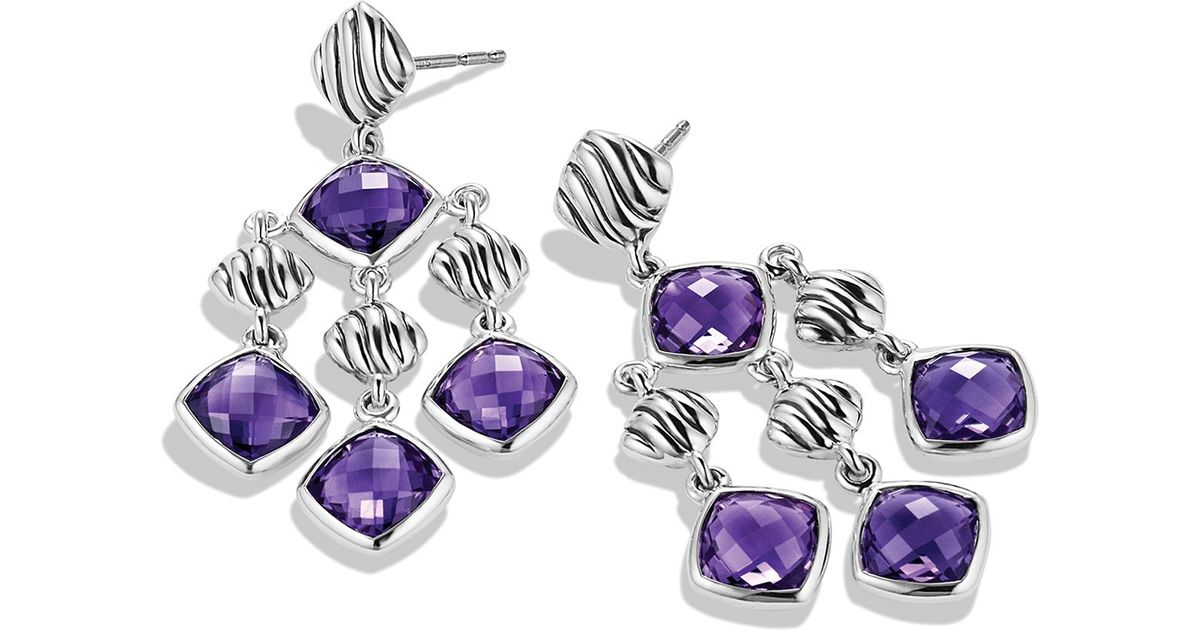 Lyst David Yurman Sculpted Cable Chandelier Earrings With Amethyst Lyst David Yurman Sculpted Cable Chandelier Earrings With Amethyst In Purple