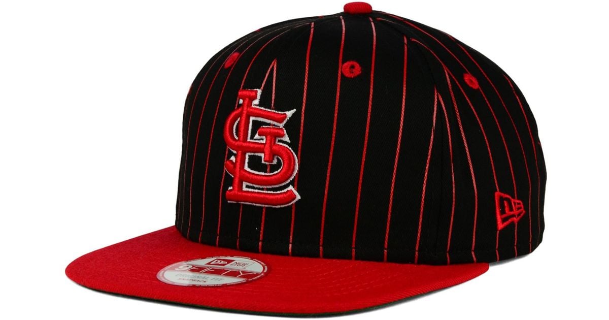 KTZ St. Louis Cardinals Vintage Pinstripe 9fifty Snapback Cap in