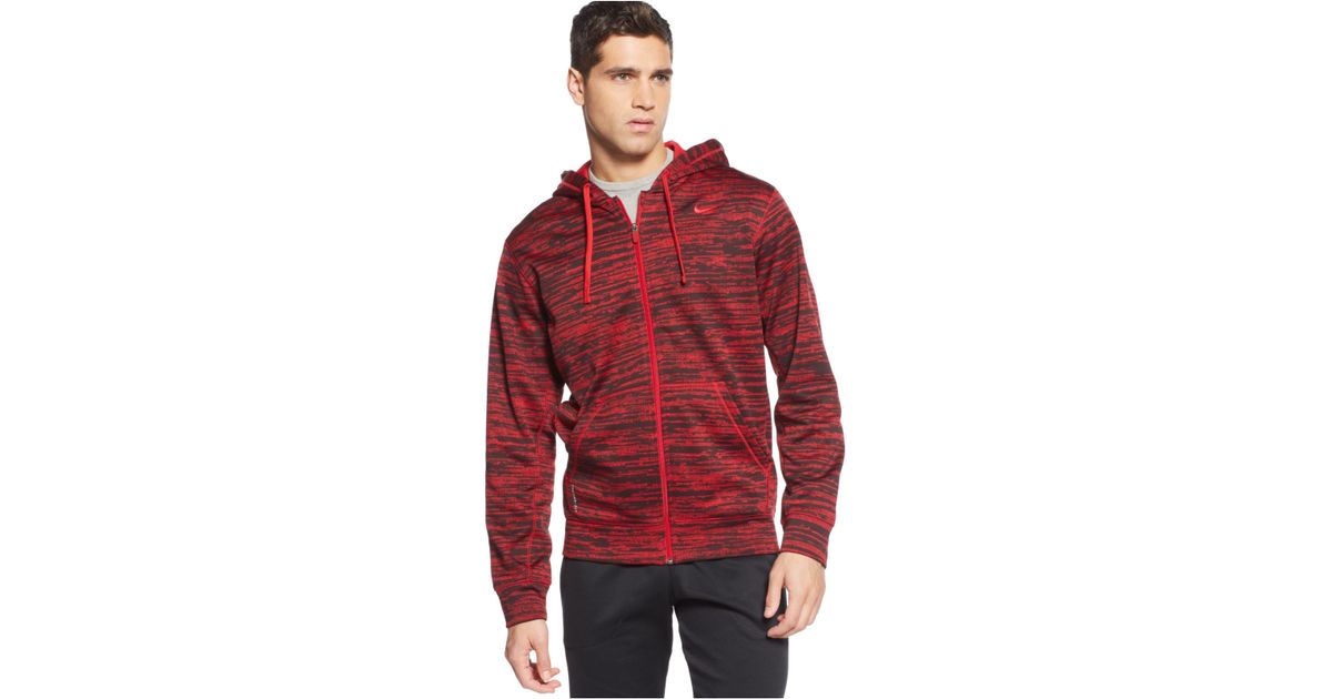 Nike Ko Camo Performance Hoodie in Red for Men - Lyst