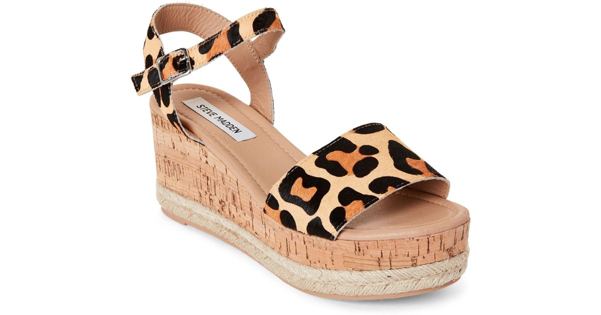 steve madden leopard wedges
