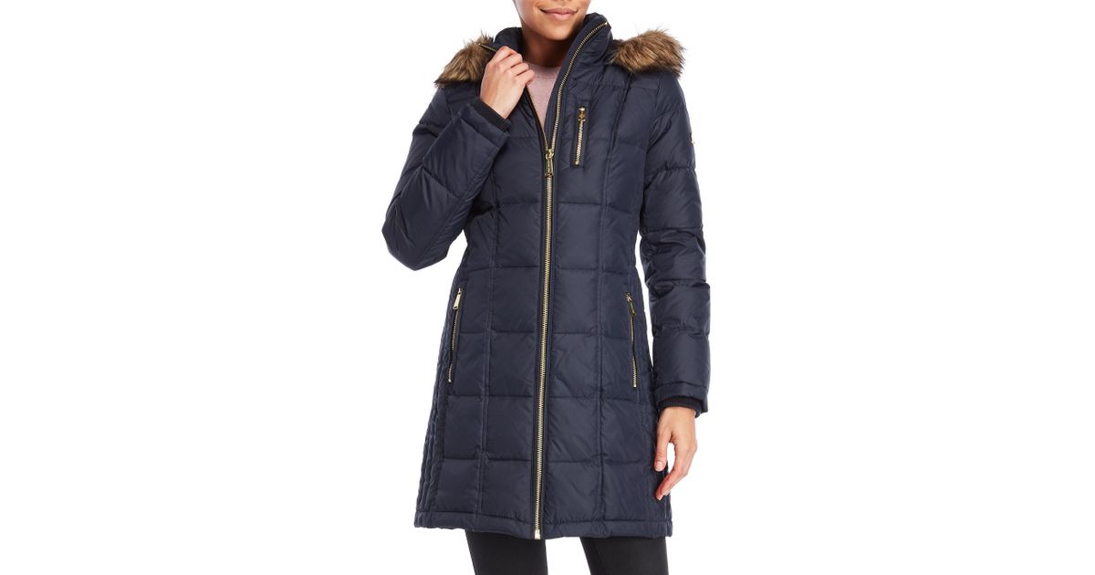 michael kors navy down coat