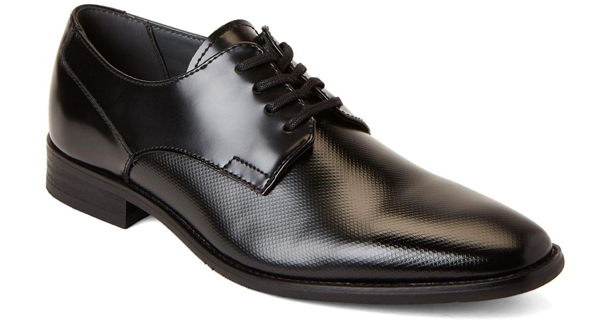 calvin klein bram leather vamp derby shoes