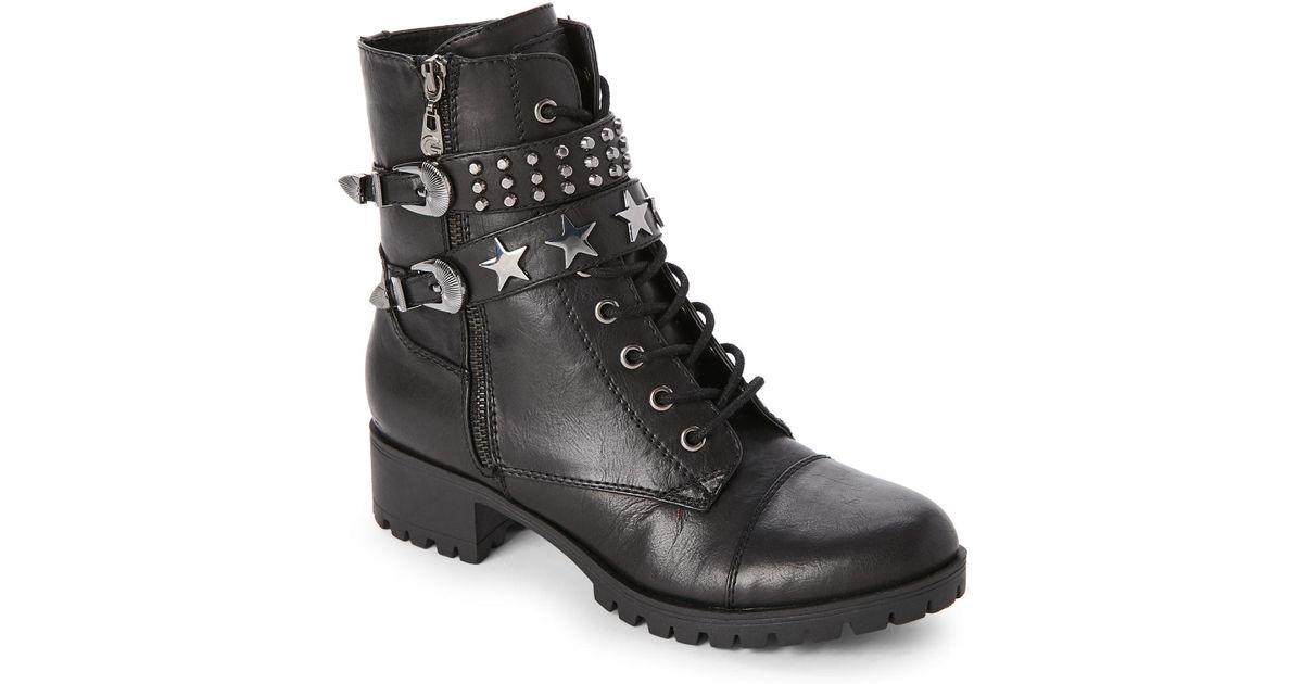 black guess combat boots