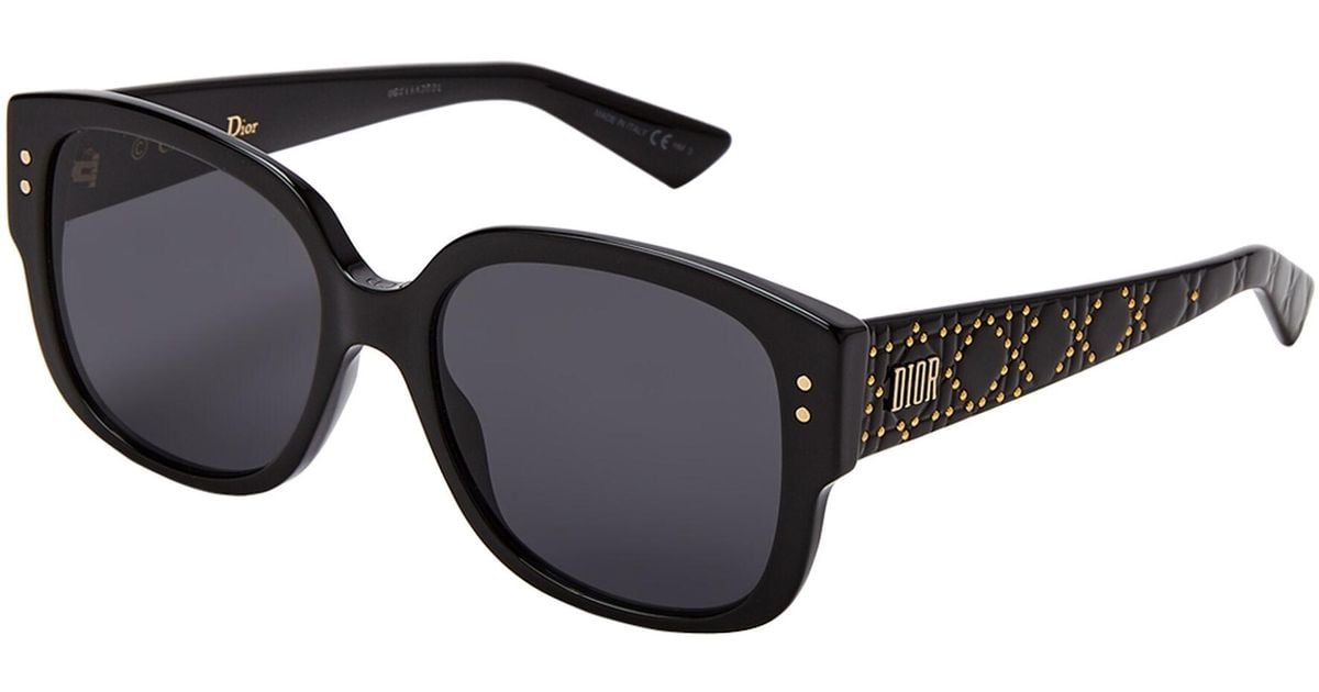 Dior Lady Studs Black Square Sunglasses - Lyst
