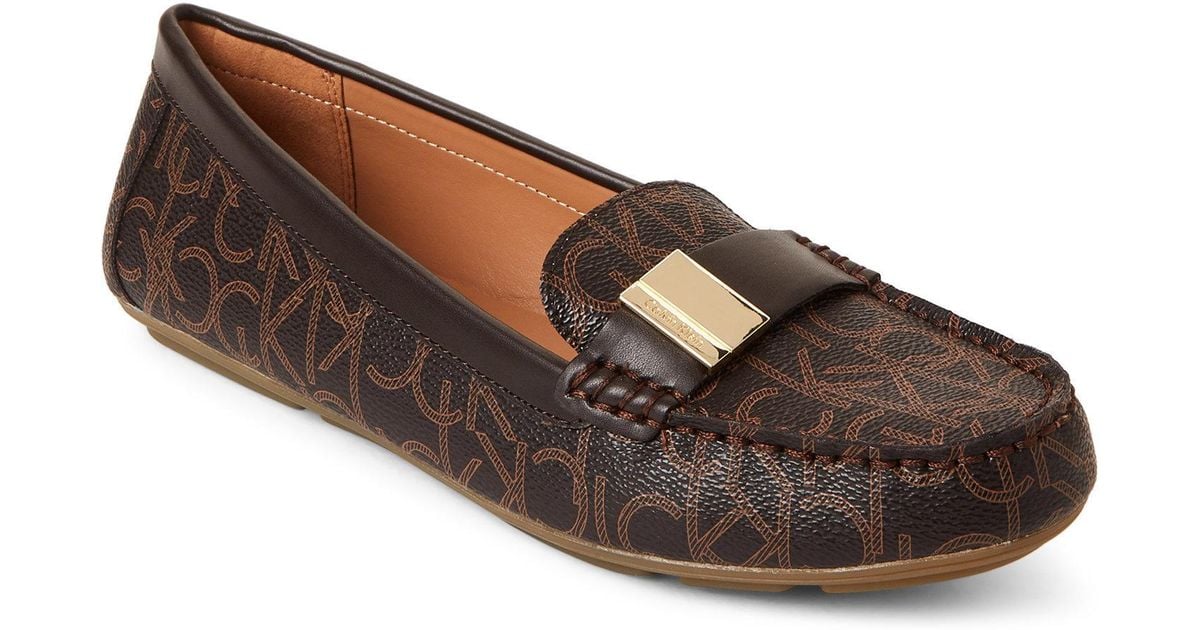 brown calvin klein shoes