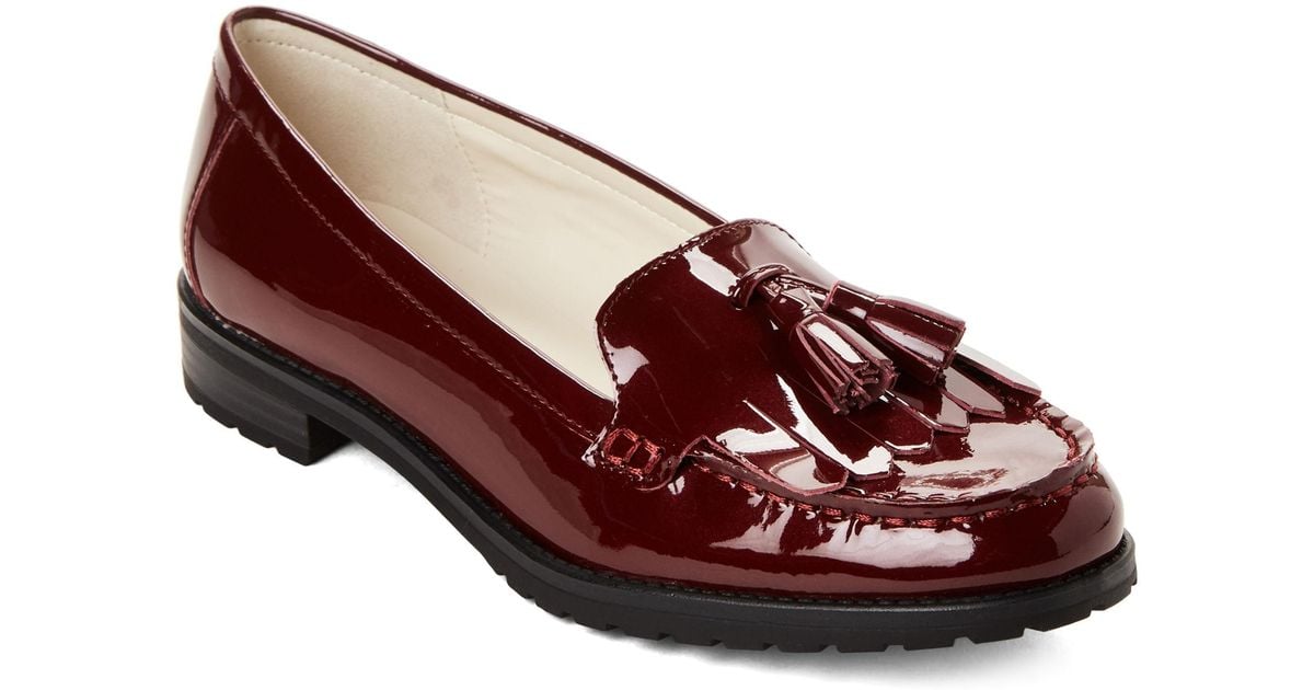 anne klein patent loafers
