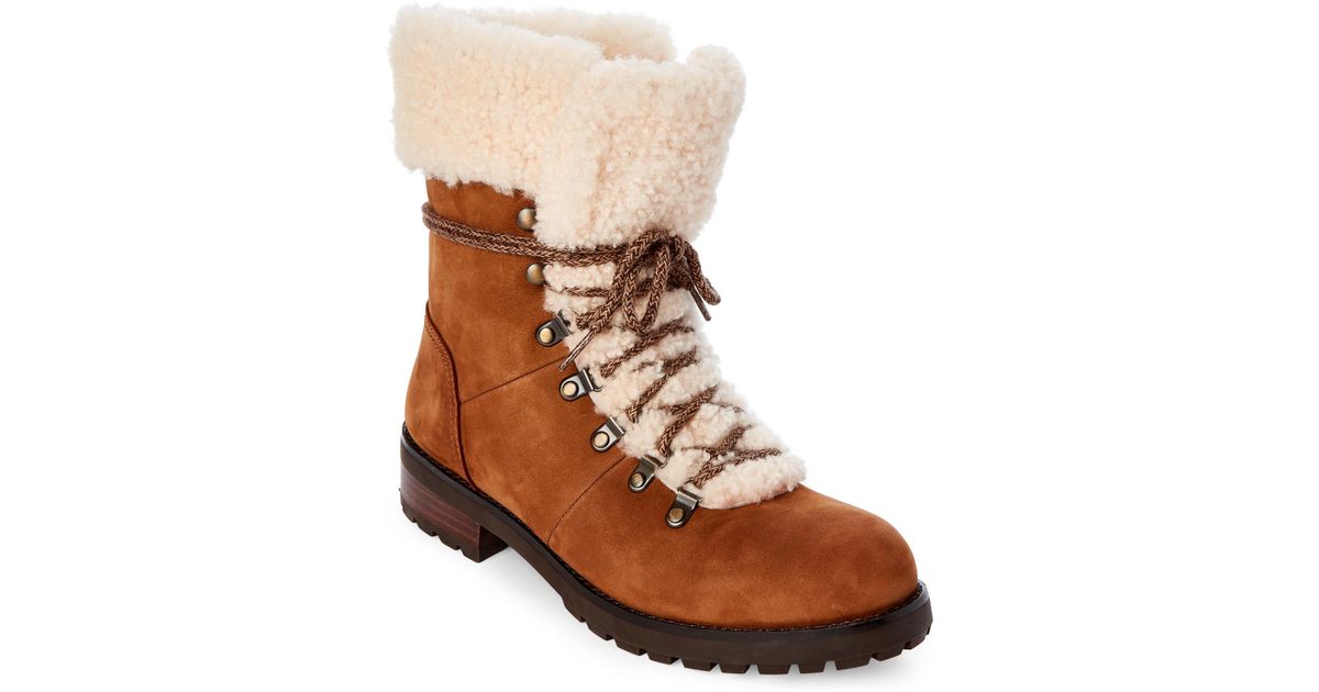 lace up fur boots