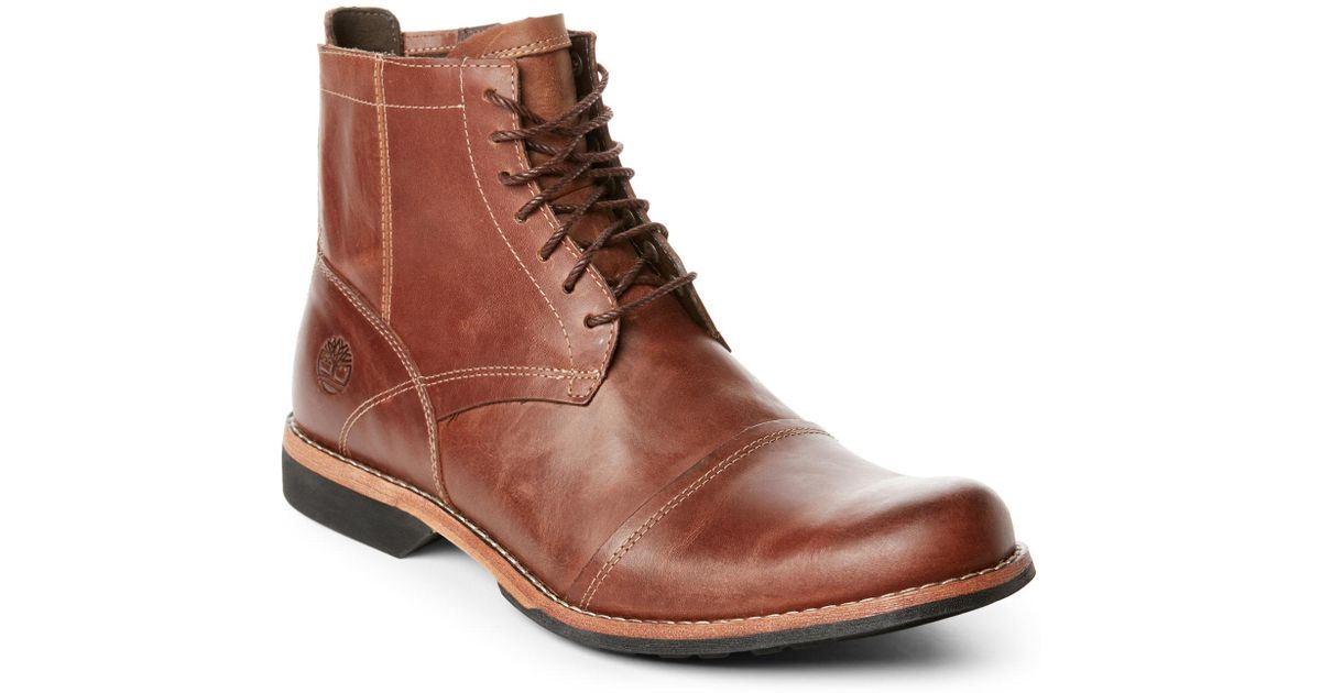 cognac timberland boots