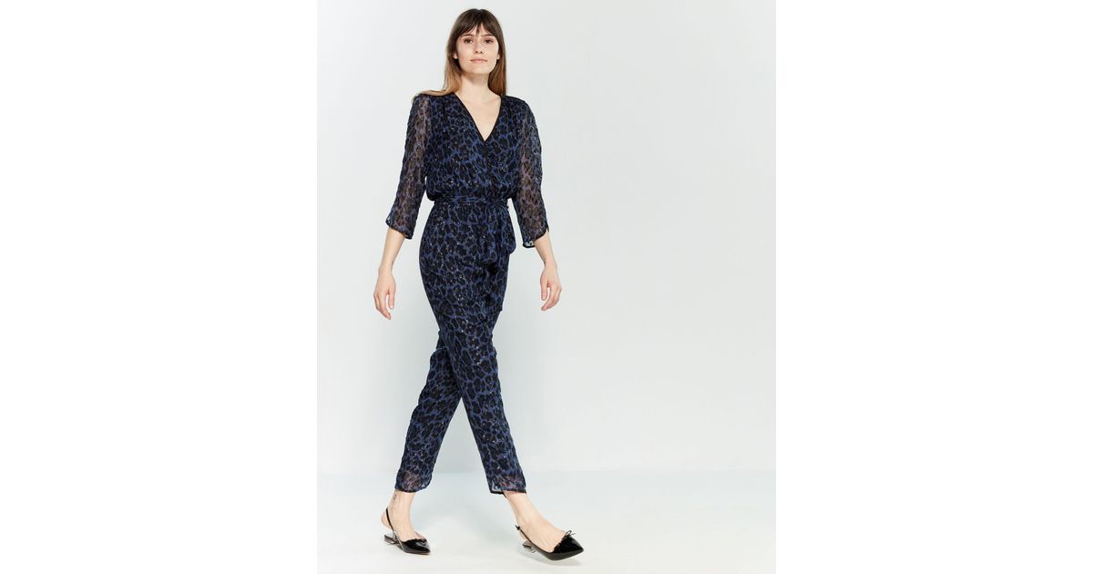 silk leopard print jumpsuit
