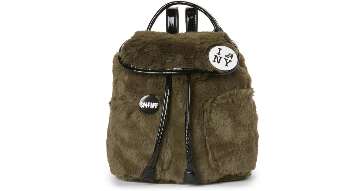 steve madden fur backpack