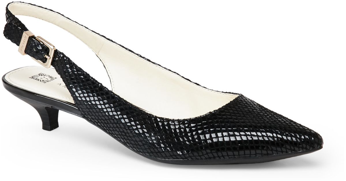 low slingback pumps
