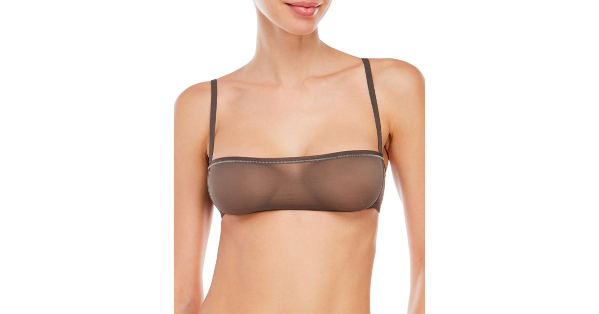sheer bandeau bra