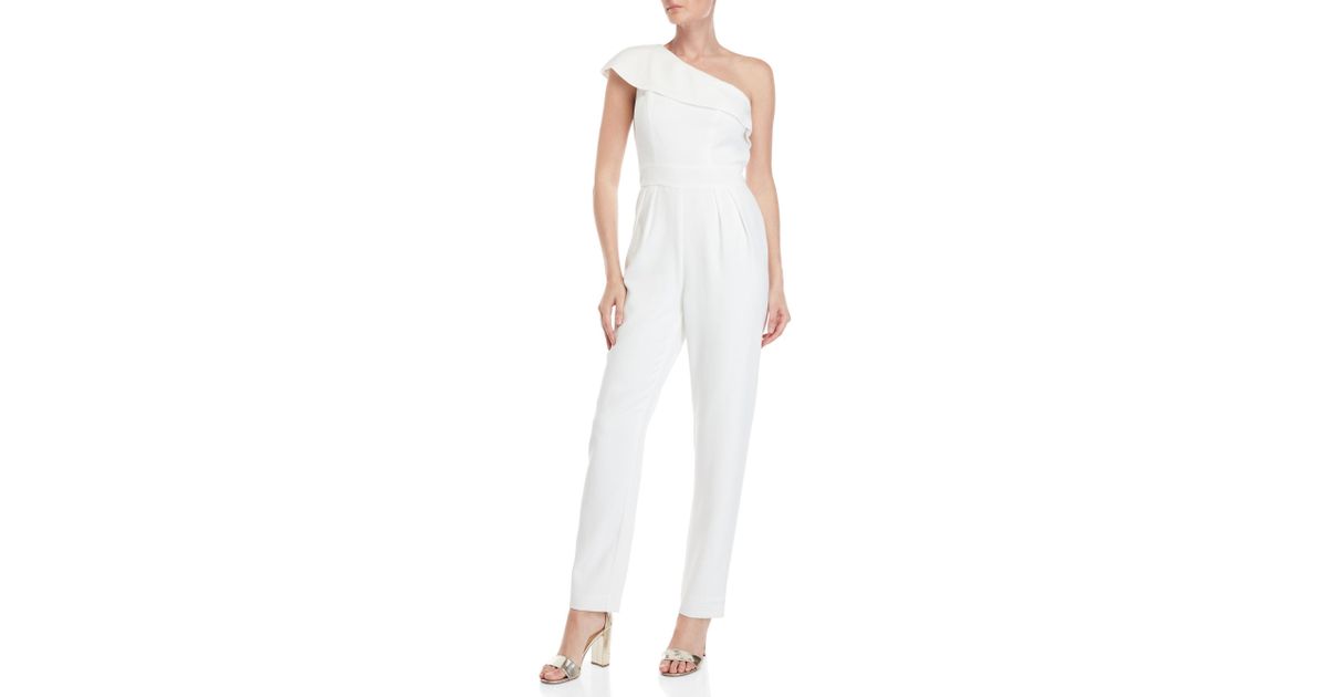 vince camuto one shoulder jumpsuit