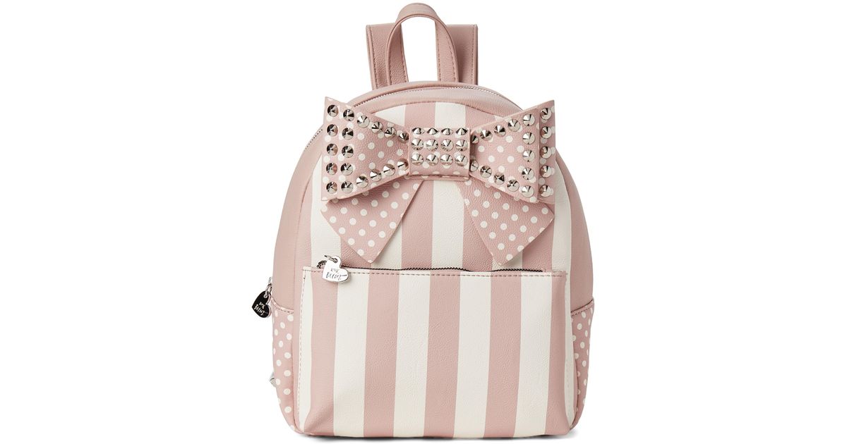 betsey johnson striped backpack