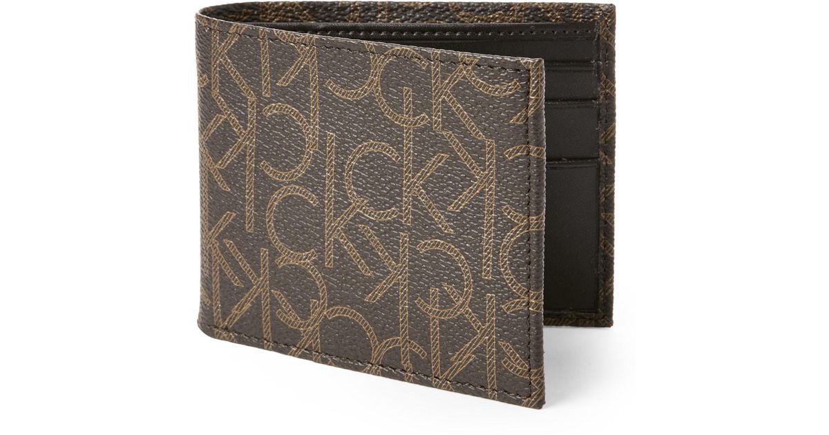 calvin klein brown wallet