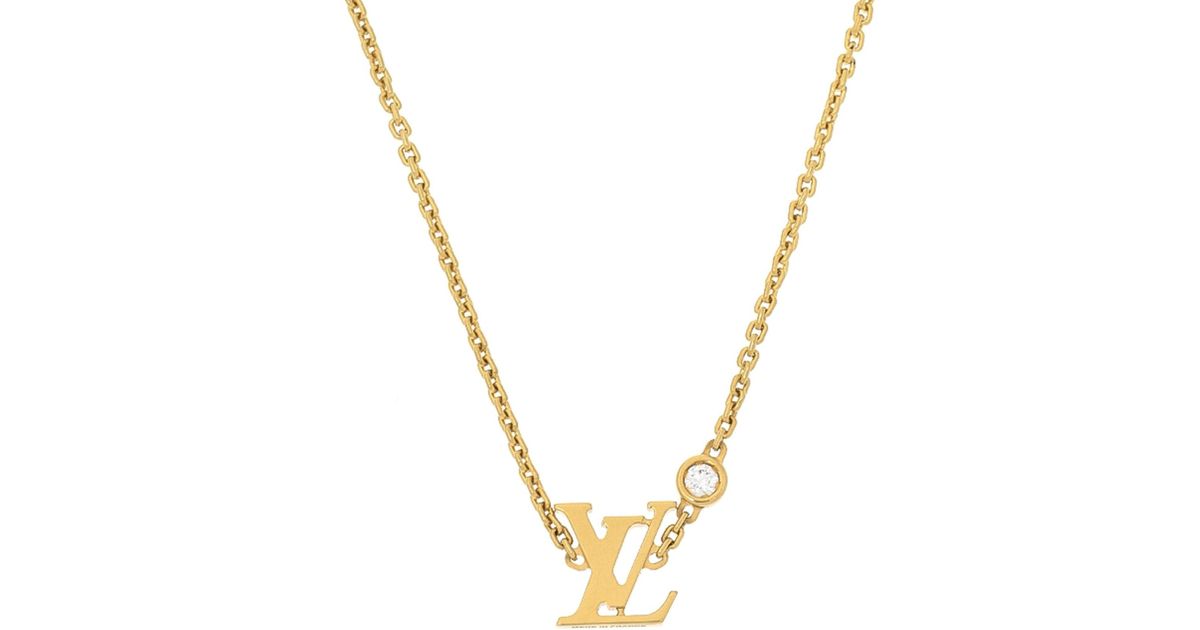 Louis Vuitton Idylle Blossom Pendant Necklace Vintage In Gold