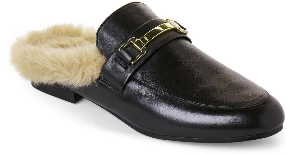 steve madden faux fur mules