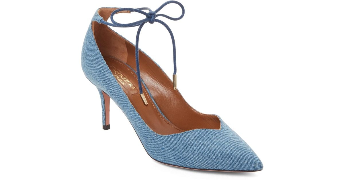 blue jean pumps