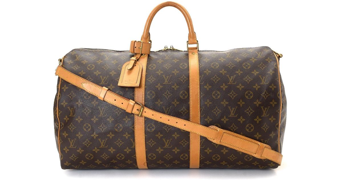 Lyst Louis Vuitton Keepall 50 Travel Bag Vintage In Brown